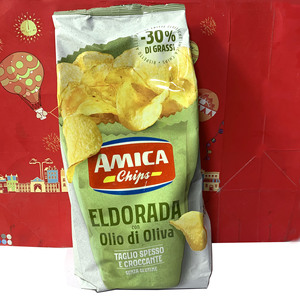 意大利进口 橄榄油海盐味薯片130g休闲零食小吃膨化临期裸价