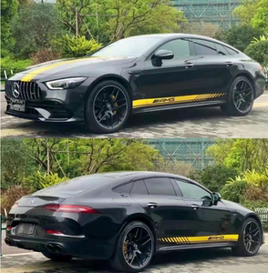 奔驰amg gt50车贴拉花gt53车身侧裙改装运动贴纸彩条机盖个性彩贴