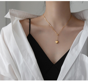 加长项链女胖mm冷淡风简约时尚爱心网红气质个性大码锁骨链ins潮