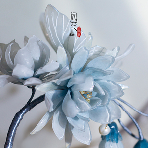 昙花免扣切片热缩片切片多diy手工材料簪子发饰配件切片