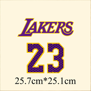 热销过粉bulls乔丹23号球衣背号手工热转印图案字母数字烫画0496