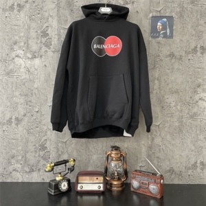 【coke】balenciaga巴黎世家20ss新款万事达logo男女连帽卫衣帽衫