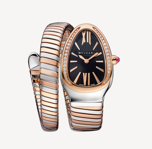 宝格丽手表女蛇形serpenti tubogas 102098 间金镶钻官方联保代购