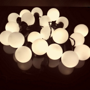 led圆球灯串灯泡挂灯乒乓球灯婚庆吊顶暖白光韩式婚礼装饰发光灯