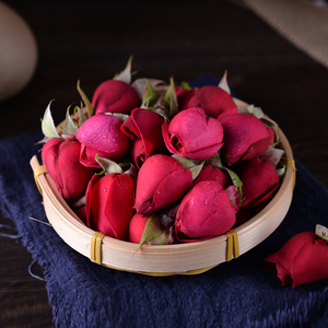 云南可食用玫瑰花墨红玫瑰鲜花2斤食用玫瑰花新鲜花骨朵空运包邮