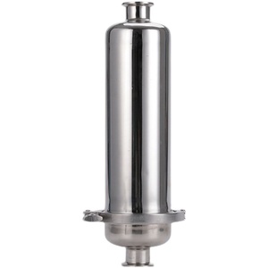 不锈钢管道过滤器卫生级快接直通酿酒饮料制药过滤桶空气净化器