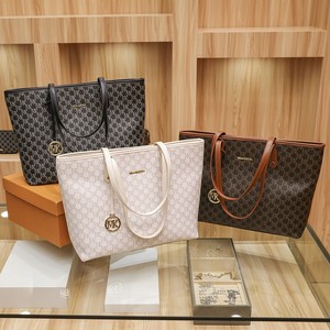 香港mk正品真皮女包老花托特包高级感购物袋通勤包大容量包包