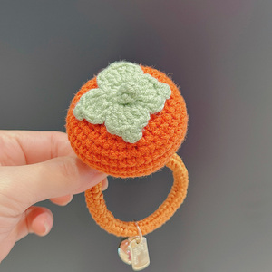 木木公主儿童发饰毛线勾织水果南瓜柿子少女皮筋女童头绳可爱发绳