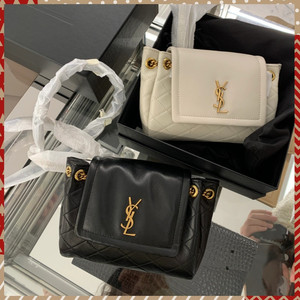 YSL/圣罗兰女包 NOLITA菱格羊皮邮差包金标链条腋下包单肩斜挎包