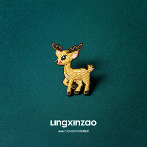 灵鹿刺绣