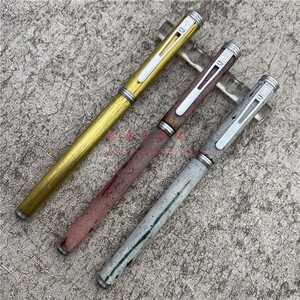 217纯黑丽雅金夹墨水笔鳄鱼笔欧鳄钢笔crocodile老实仔00711