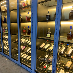 不锈钢酒柜定做展示柜烟酒店会所别墅地下室酒窖安装餐厅酒店酒柜