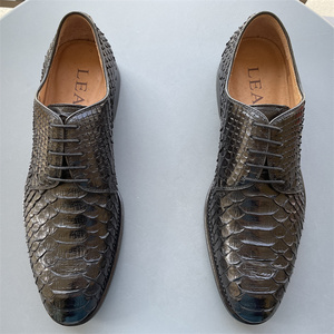 意大利进口品牌撤柜~奢侈蟒蛇皮固特异皮底商务正装春夏舒适皮鞋