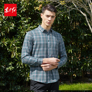东方红男装ss5019竹纤维 色织格纹衬衫 丝滑柔顺 亲肤 舒适透气