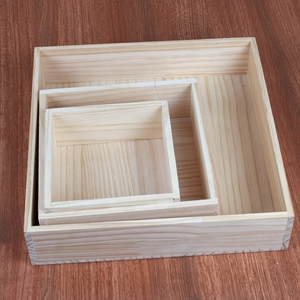 木盒定做无盖木盒订做松木盒定托盘正方形长方形木盒杂物收纳盒