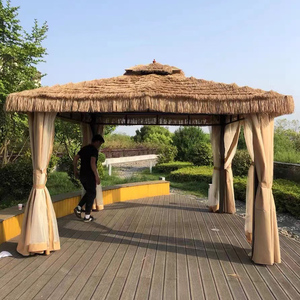 户外凉亭家用别墅庭院农家乐遮阳棚稻草房室外毛草亭子四柱茅草亭