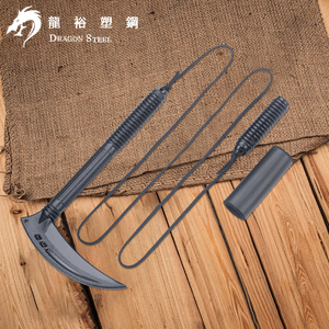 台湾龙裕塑钢死神镰刀表演未开刃飞镰车载合法防身武术练习装备