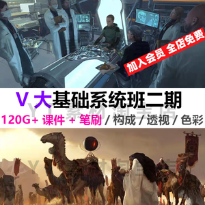 【v大教程】victorcloux厚涂课程网络班课程视频cg原画书ps板绘