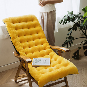 躺椅坐垫靠背一体冬天保暖棉垫子加厚秋冬季家用折叠椅子懒人椅垫