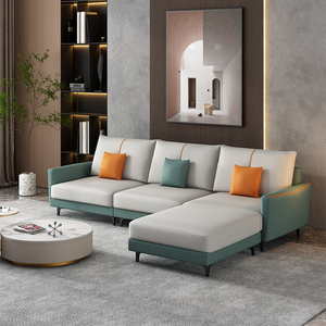 布艺沙发小户型1 2 3脚踏贵妃组合直排三人客厅卧室乳胶沙发定做