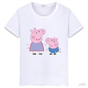 儿童装夏季小猪佩琪乔治T恤短袖纯棉幼儿园小学生印字半袖文化衫