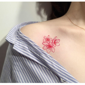 桃花纹身贴唯美