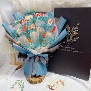 炫赫门包装礼盒送男友装烟鲜花烟束男士花束放烟材料包网红赫煊门