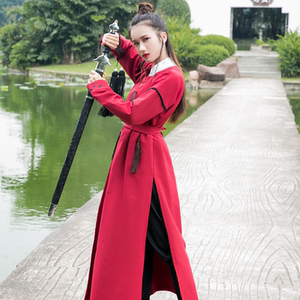 出租女士古装汉服汉元素圆领古代侠客女侠捕快锦毛鼠舞台演出服装