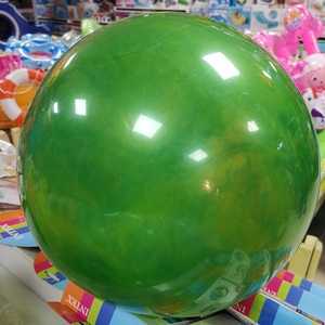 15寸单色珠光弹力球充气塑胶玩具大皮球拍拍球纯色水上娱乐戏水球