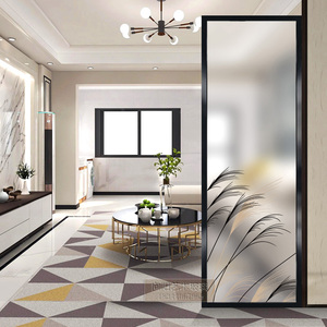 现代简约玻璃屏风隔断墙客厅遮挡家用装饰轻奢北欧卧室入户门玄关