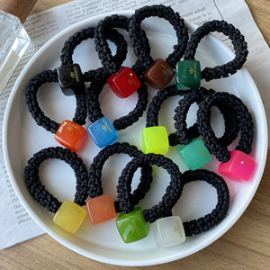 韩国 GRAIN de BEAUTE/AZNAVOUR 糖果果冻色方块发圈发绳头绳皮筋