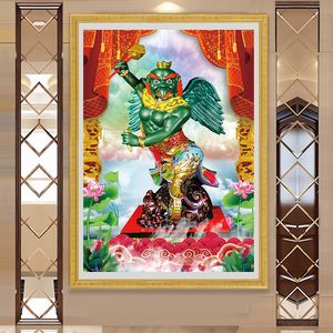 5d魔方钻石画满钻新款佛教佛像雷神雷公画像佛堂人物中堂画十字绣