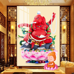 红财神5d魔方钻石画十字绣象鼻神新款障碍神毗那也迦佛像人物满钻