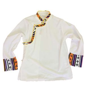 藏族服饰藏装男女新款衬衣民族风棉麻衬衫藏袍西藏上衣藏式