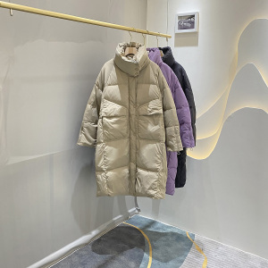 misuoms米索美素af753羽绒服女冬法式设计袖口拉链白鸭绒加厚外套