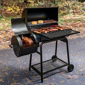 庭院烧烤炉户外美式木炭家用烧烤架大号酒店别墅商用烧烤炉烟熏炉
