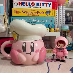 日本Kirby星之卡比探索发现周边马克杯可爱陶瓷水杯卡通带盖杯子