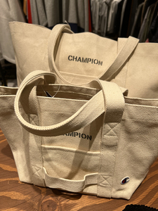 杜丘佳美日本代购champion冠军直营店限定印花字母帆布包 托特包