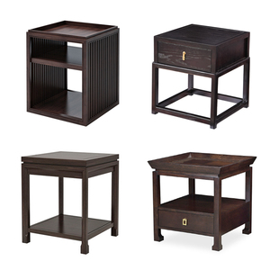 新中式实木角几小茶几沙发方几现代中式禅意样板房别墅客厅家具