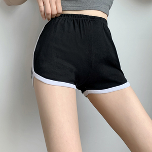 高腰开叉运动短裤女夏季小个子跑步瑜伽超短热裤包臀休闲家居裤子