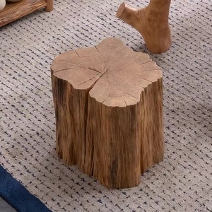 北欧实木凳子天然原木名宿树根装饰大木桩木墩树桩客厅木茶凳摆件