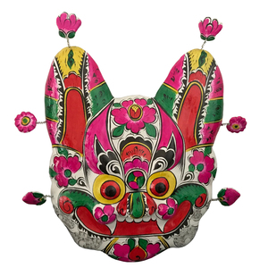 胡深世家 二号挂虎 陕西凤翔非遗手工彩绘泥塑商务及家居家装挂饰