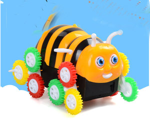 电动蜜蜂多轮翻斗车新款创意卡通早教益智玩具电动汽车动物礼物