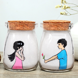 diy手工定制韩国创意沙瓶画生日礼物女生女朋友浪漫情侣立体沙画