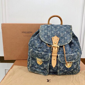 (现货)中古二手vintage lv牛仔丹宁双肩包 大号