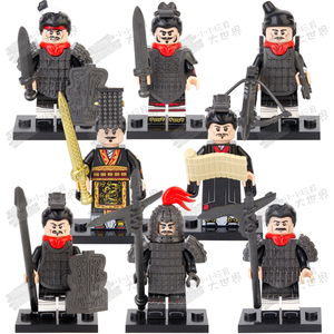 兼容乐高科睿秦帝国kt1088秦始皇武将秦兵古代士兵拼装人仔玩具