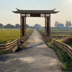竹牌坊竹门楼竹门竹拱门农家乐美丽乡村景区门楼江浙沪可上门安装