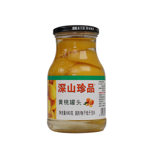 水果罐头 深山秀黄桃罐头 水果罐头整箱玻璃瓶新鲜糖水黄桃罐头大