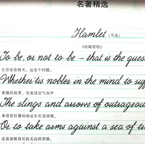 圆体英文字帖花体于佩安意大利斜体英语练字帖大学生成人考研花式