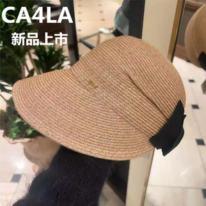 现货CA4LA*KTZ02505草帽鸭舌帽遮阳防晒后置蝴蝶结太阳帽女可折叠